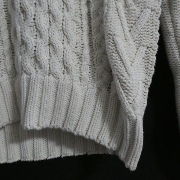 BIANCA NYGARD | medium 10-12 | Ivory Cable Knit Turtleneck Sweater - Picture 8 of 16